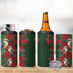 Kokaburra and Waratah 4 in 1 Can Cooler Tumbler Aboriginal Art
