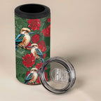 Kokaburra and Waratah 4 in 1 Can Cooler Tumbler Aboriginal Art