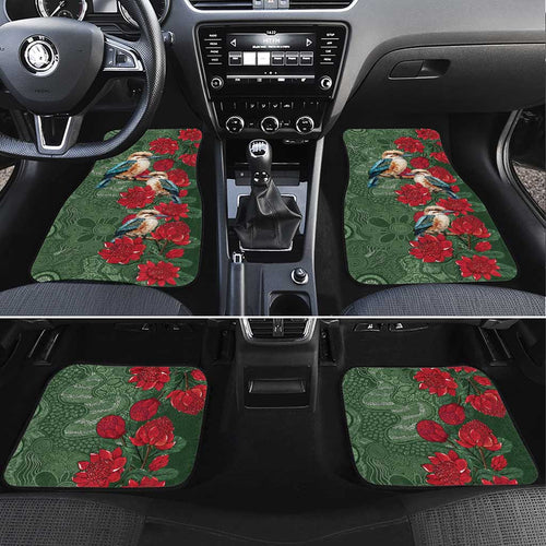 Kokaburra and Waratah Car Mats Aboriginal Art