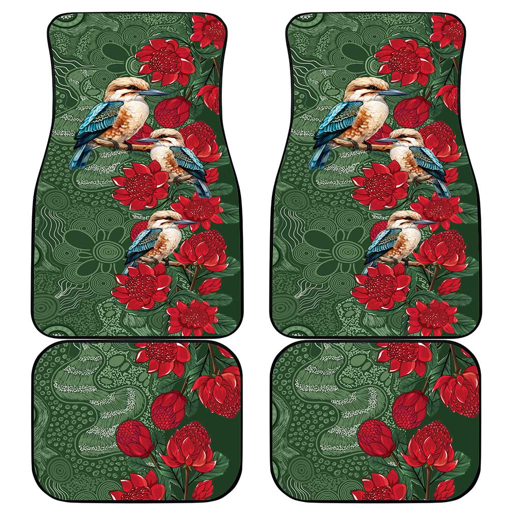 Kokaburra and Waratah Car Mats Aboriginal Art