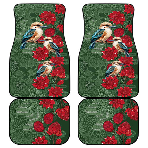 Kokaburra and Waratah Car Mats Aboriginal Art