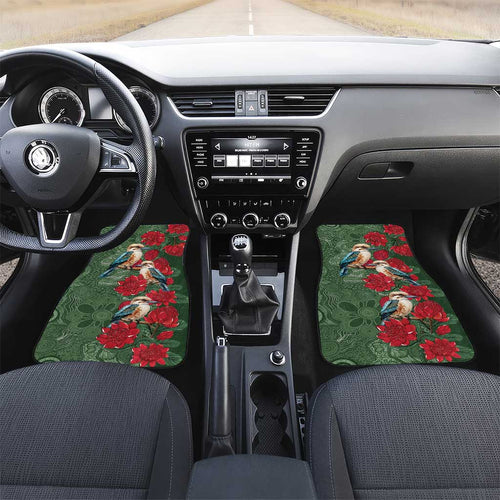 Kokaburra and Waratah Car Mats Aboriginal Art