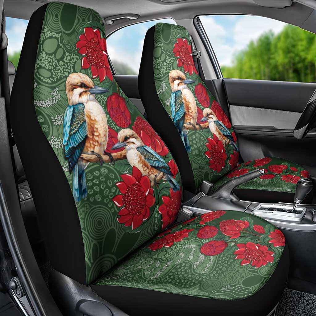 Kokaburra and Waratah Car Seat Cover Aboriginal Art