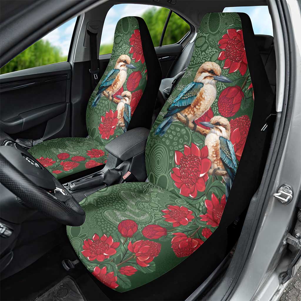 Kokaburra and Waratah Car Seat Cover Aboriginal Art