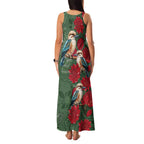 Kokaburra and Waratah Family Matching Tank Maxi Dress and Hawaiian Shirt Aboriginal Art
