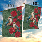 Kokaburra and Waratah Garden Flag Aboriginal Art