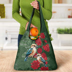 Kokaburra and Waratah Grocery Bag Aboriginal Art