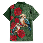 Kokaburra and Waratah Hawaiian Shirt Aboriginal Art
