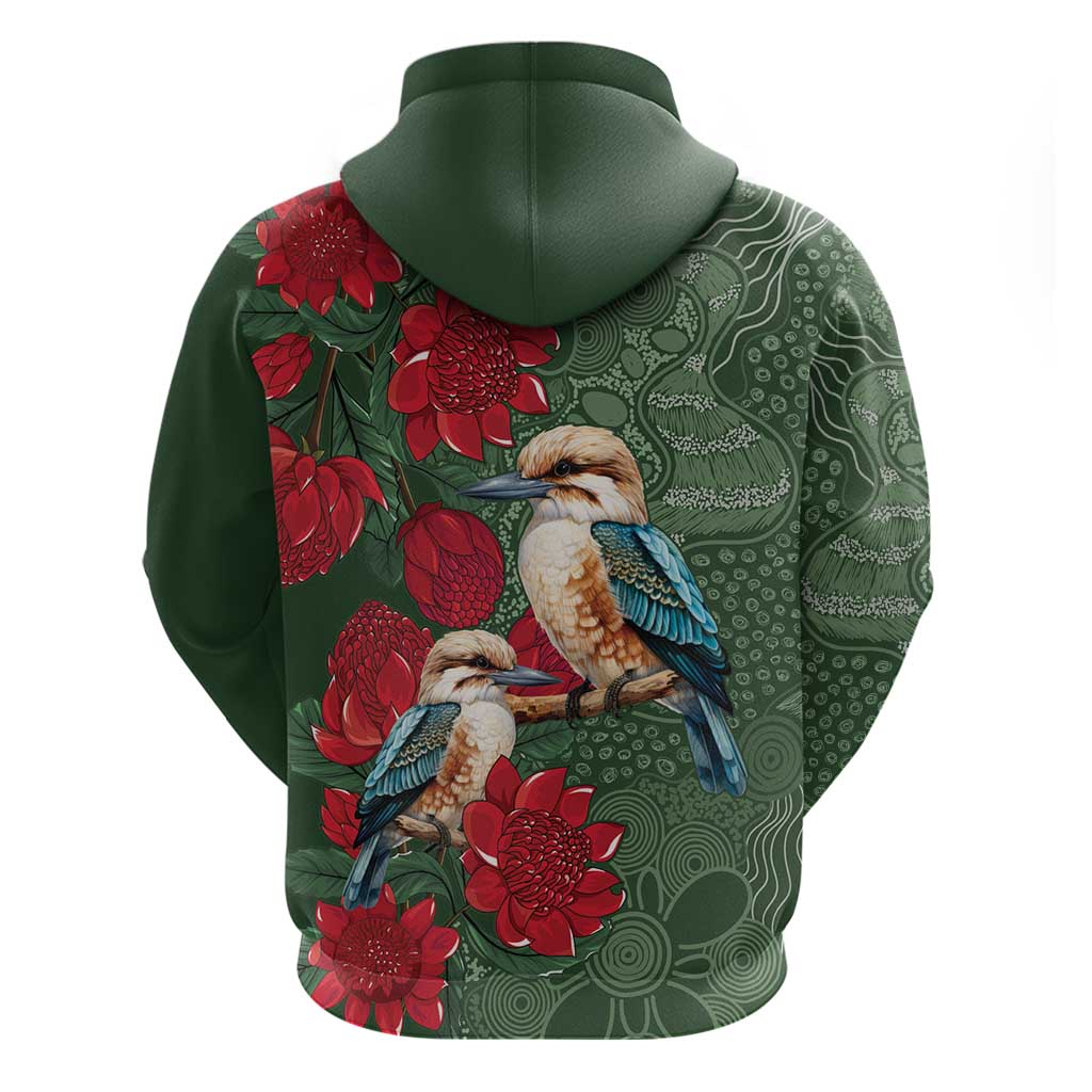 Kokaburra and Waratah Hoodie Aboriginal Art