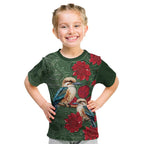 Kokaburra and Waratah Kid T Shirt Aboriginal Art