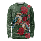 Kokaburra and Waratah Long Sleeve Shirt Aboriginal Art