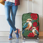 Kokaburra and Waratah Luggage Cover Aboriginal Art