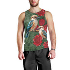Kokaburra and Waratah Men Tank Top Aboriginal Art