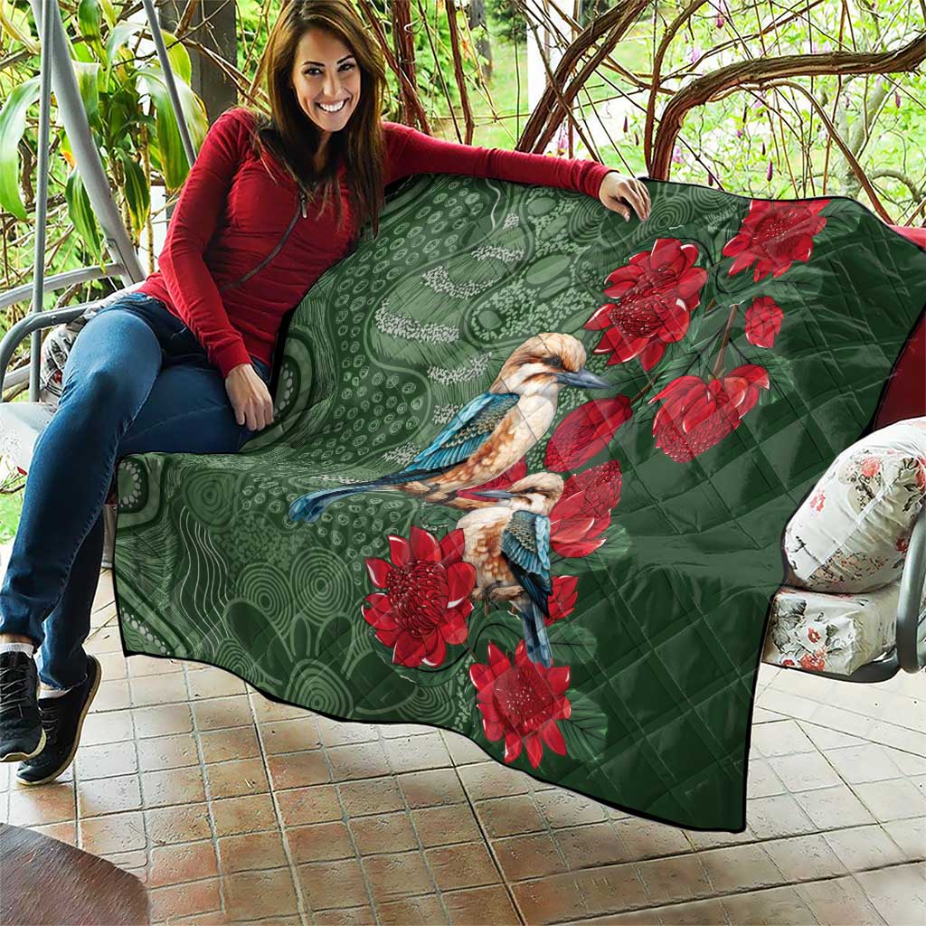 Kokaburra and Waratah Quilt Aboriginal Art
