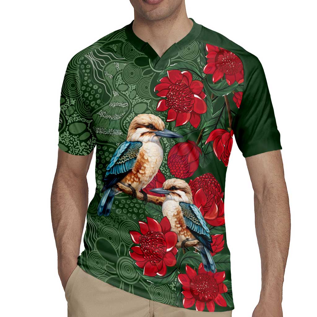 Kokaburra and Waratah Rugby Jersey Aboriginal Art