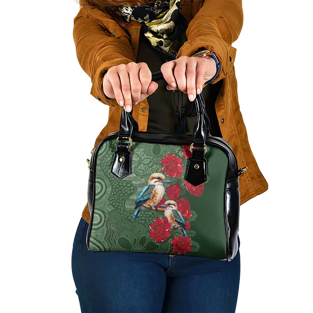 Kokaburra and Waratah Shoulder Handbag Aboriginal Art