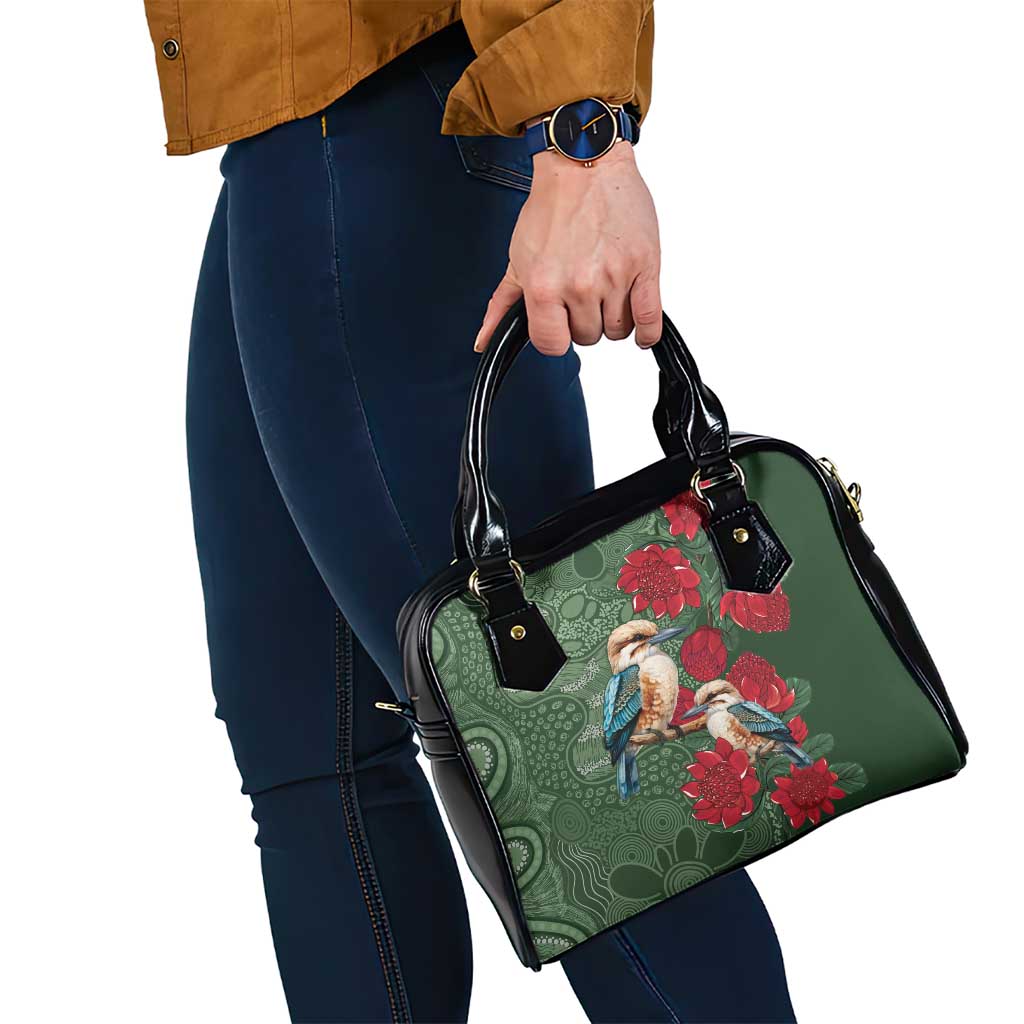 Kokaburra and Waratah Shoulder Handbag Aboriginal Art