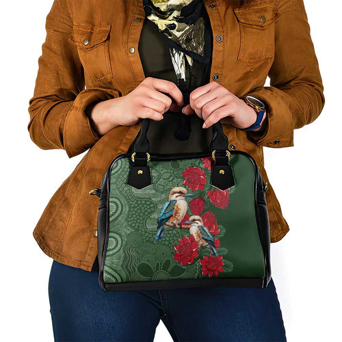 Kokaburra and Waratah Shoulder Handbag Aboriginal Art