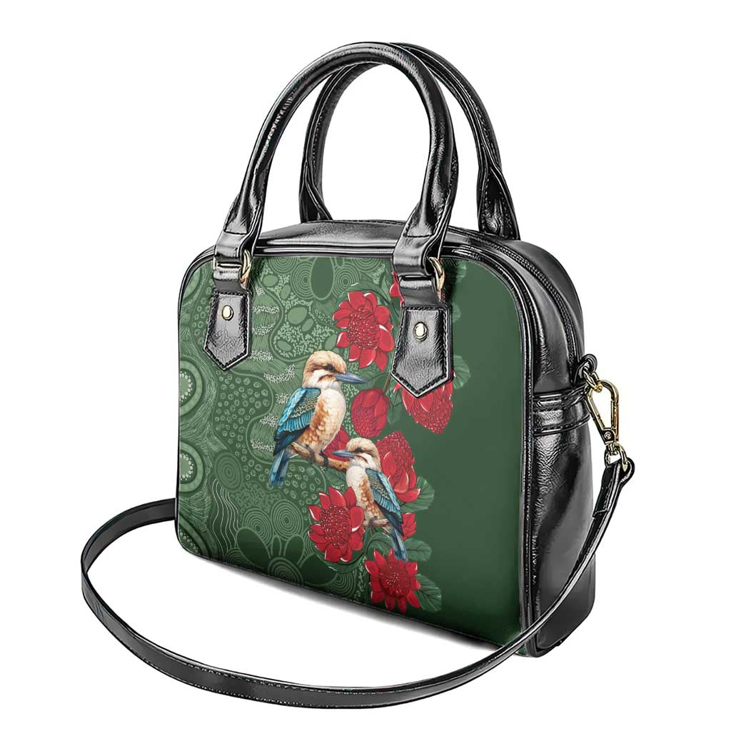 Kokaburra and Waratah Shoulder Handbag Aboriginal Art