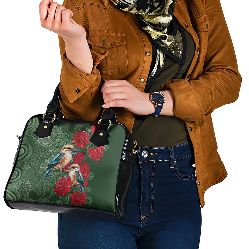 Kokaburra and Waratah Shoulder Handbag Aboriginal Art