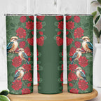 Kokaburra and Waratah Skinny Tumbler Aboriginal Art
