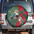 Kokaburra and Waratah Spare Tire Cover Aboriginal Art