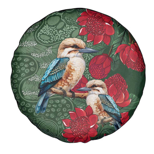 Kokaburra and Waratah Spare Tire Cover Aboriginal Art