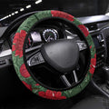 Kokaburra and Waratah Steering Wheel Cover Aboriginal Art