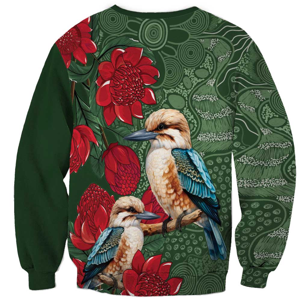 Kokaburra and Waratah Sweatshirt Aboriginal Art