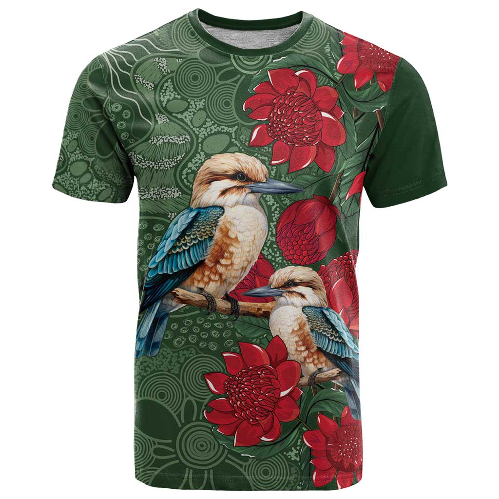 Kokaburra and Waratah T Shirt Aboriginal Art