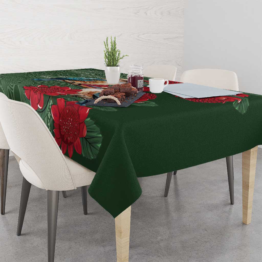 Kokaburra and Waratah Tablecloth Aboriginal Art