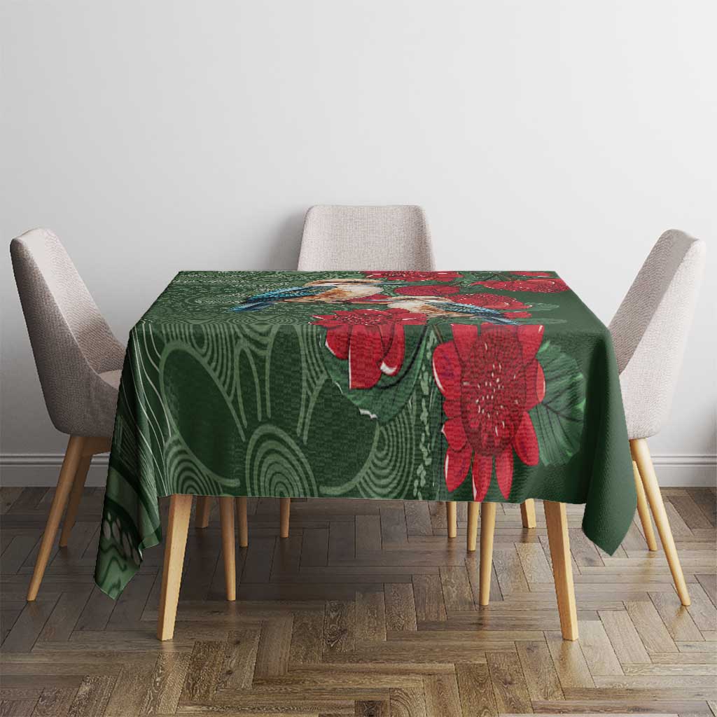 Kokaburra and Waratah Tablecloth Aboriginal Art