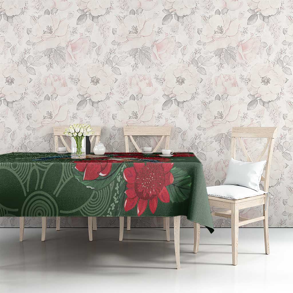 Kokaburra and Waratah Tablecloth Aboriginal Art