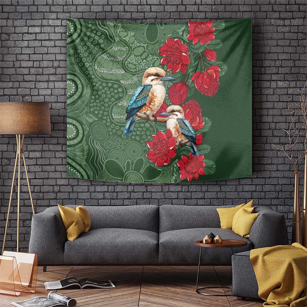 Kokaburra and Waratah Tapestry Aboriginal Art