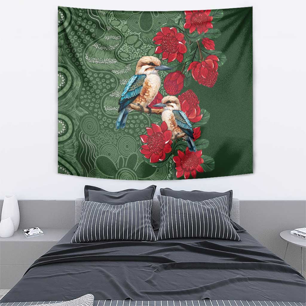 Kokaburra and Waratah Tapestry Aboriginal Art