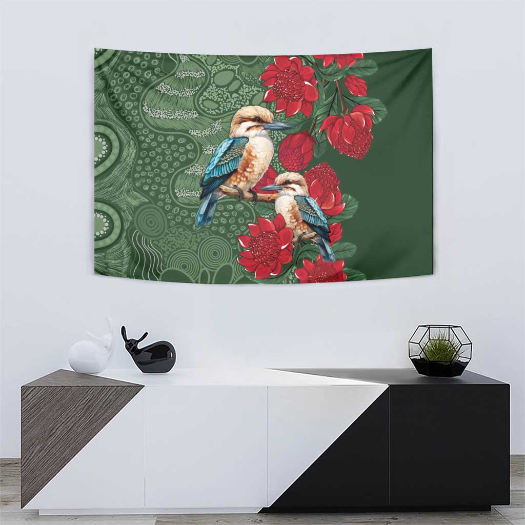 Kokaburra and Waratah Tapestry Aboriginal Art