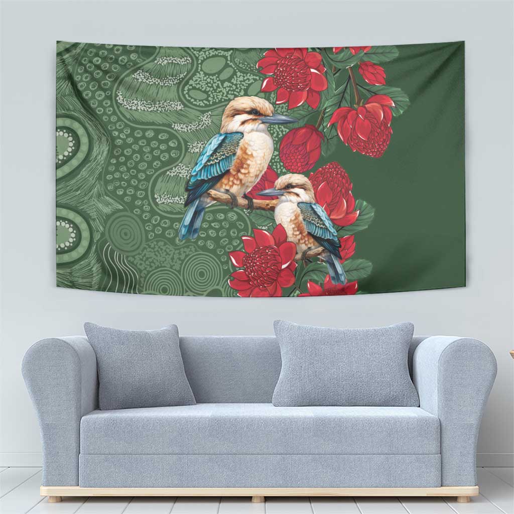 Kokaburra and Waratah Tapestry Aboriginal Art
