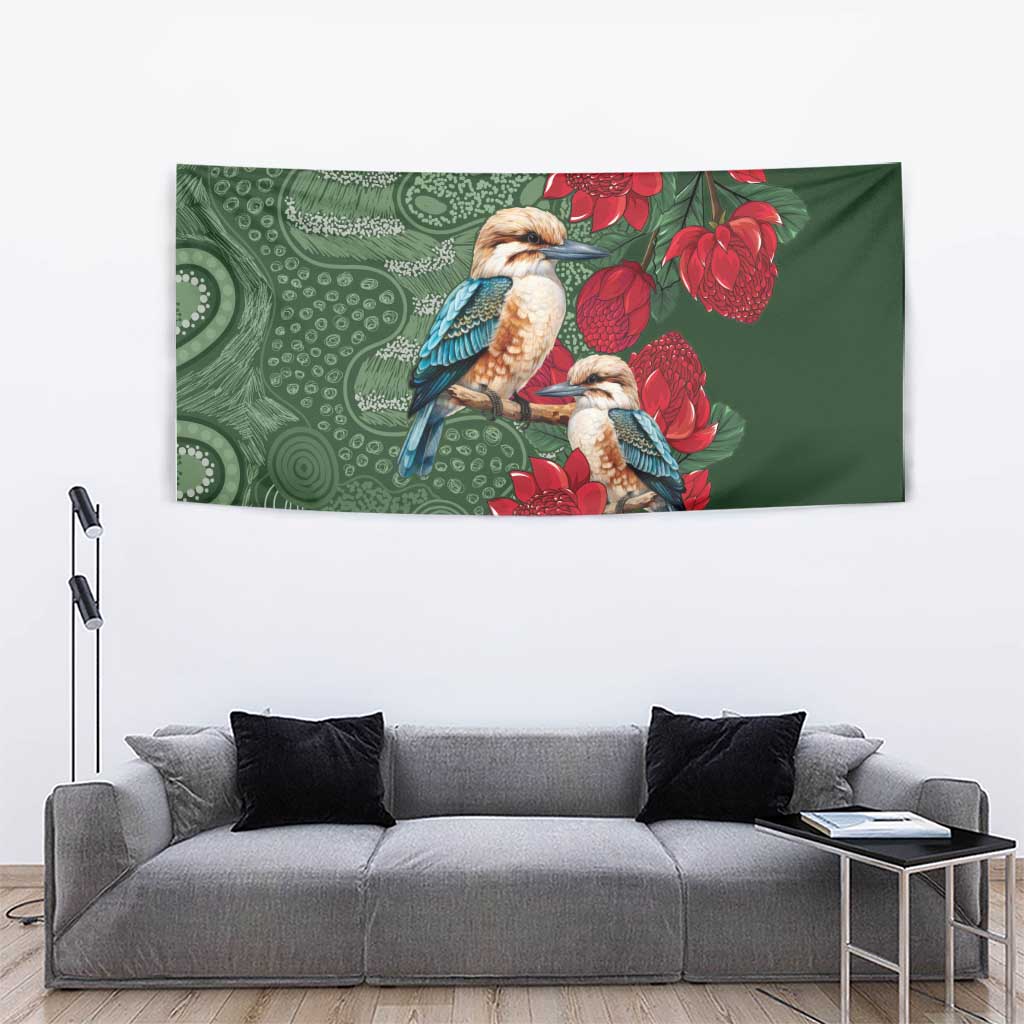Kokaburra and Waratah Tapestry Aboriginal Art