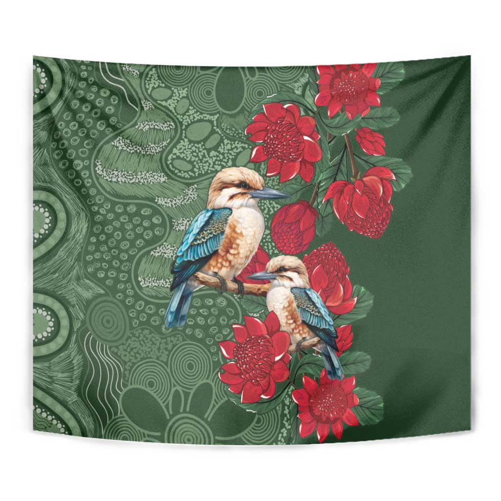 Kokaburra and Waratah Tapestry Aboriginal Art
