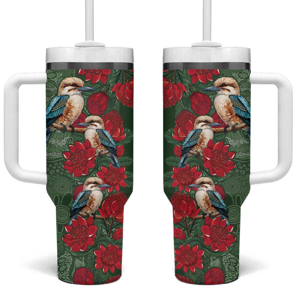 Kokaburra and Waratah Tumbler With Handle Aboriginal Art