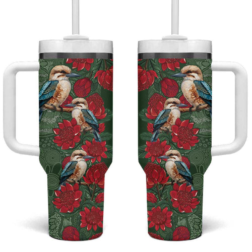 Kokaburra and Waratah Tumbler With Handle Aboriginal Art