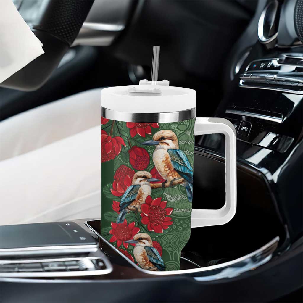 Kokaburra and Waratah Tumbler With Handle Aboriginal Art