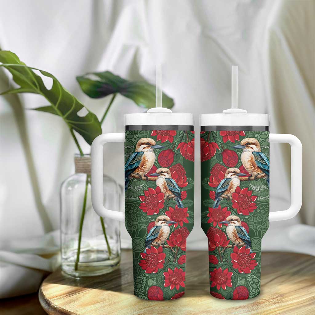 Kokaburra and Waratah Tumbler With Handle Aboriginal Art