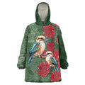 Kokaburra and Waratah Wearable Blanket Hoodie Aboriginal Art