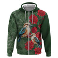 Kokaburra and Waratah Zip Hoodie Aboriginal Art