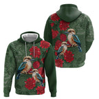 Kokaburra and Waratah Zip Hoodie Aboriginal Art