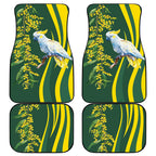 White Cockatoo and Golden Wattle Car Mats Australian Native Bird