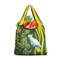 White Cockatoo and Golden Wattle Grocery Bag Australian Native Bird