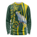 White Cockatoo and Golden Wattle Long Sleeve Shirt Australian Native Bird