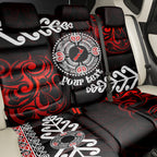 New Zealand Waitangi Day Personalised Back Car Seat Cover Aotearoa Te Ra O Waitangi With Maori Tattoo